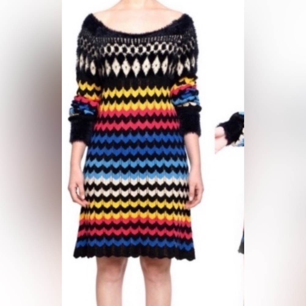 FARM RIO CHEVRON ANTHROPOLOGIE DRESS - Picture 3 of 4